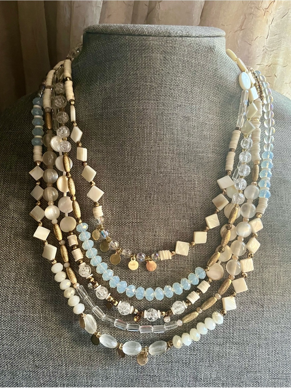 INC International Concepts Multi-Strand Beaded Statement Necklace